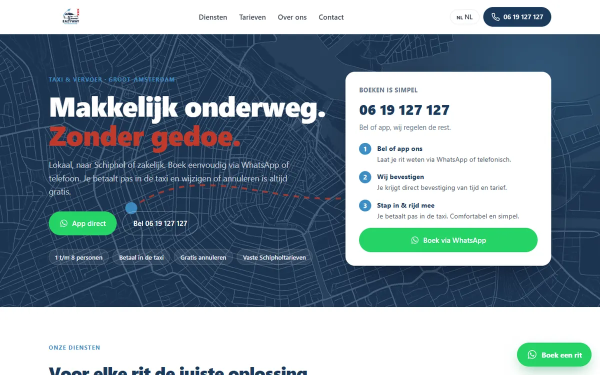 Homepage van EazyWay
